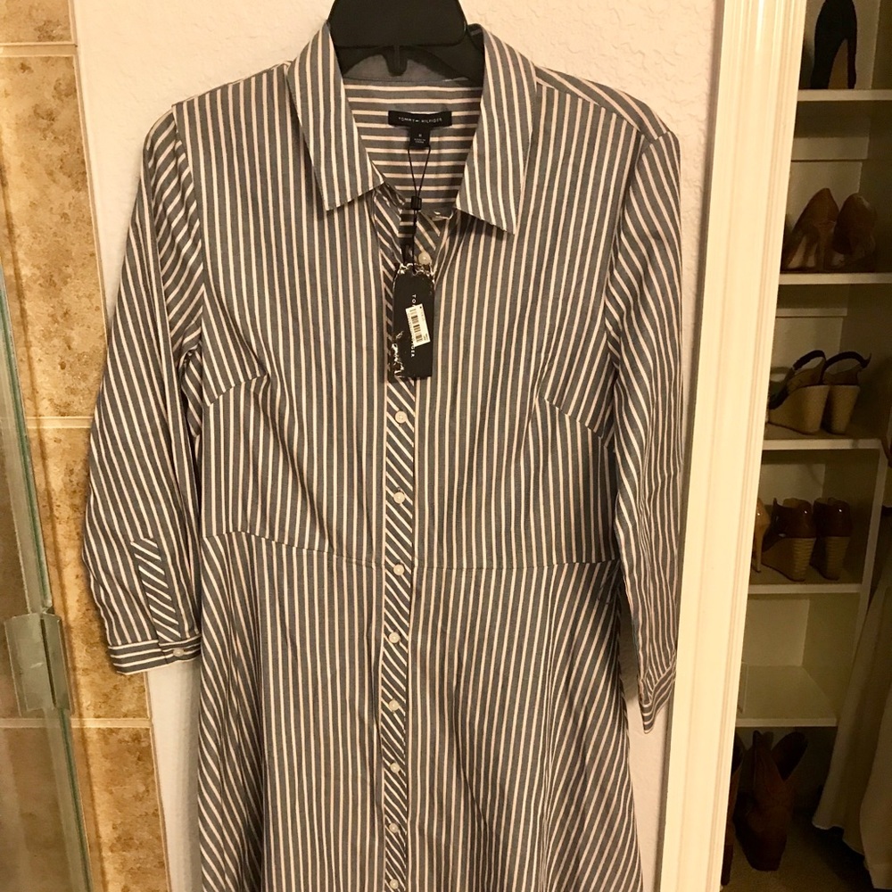 Tommy Hilfiger Striped blue and white dress